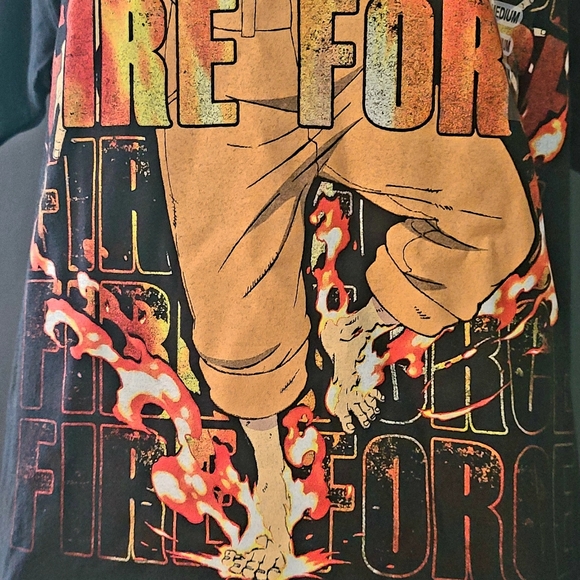 FIRE FORCE  Anime Tee shirt size Medium NWT Brand new Unisex Color Black - Picture 7 of 8